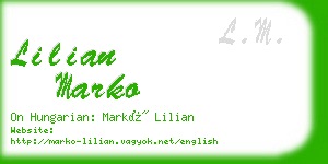 lilian marko business card